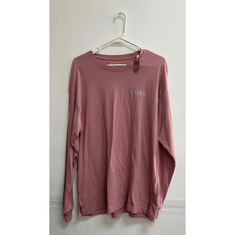 Victoria's Secret PINK Long Sleeve Campus Tee Shirt - Cozy & Stylish